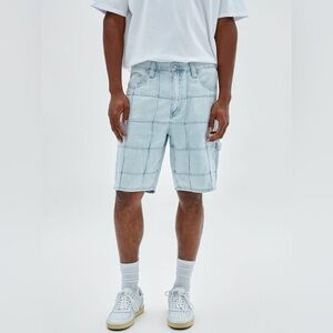 New GUESS Originals Windowpane Carpenter Shorts SZ 29